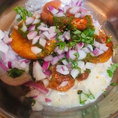A picture of Aalu tikki.
