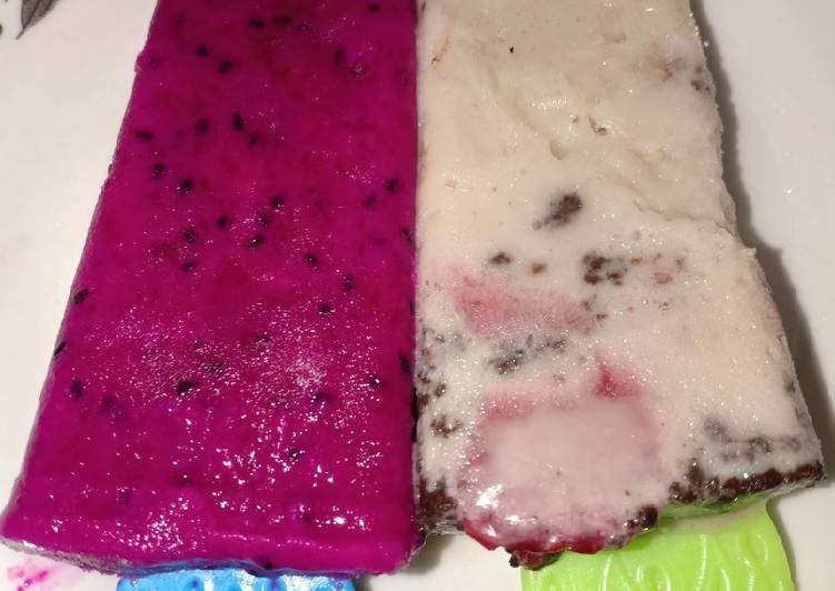 step by step  Es krim buah dan es krim oreo Anti Gagal