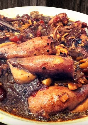 A picture of Sprite Adobong Pusit.