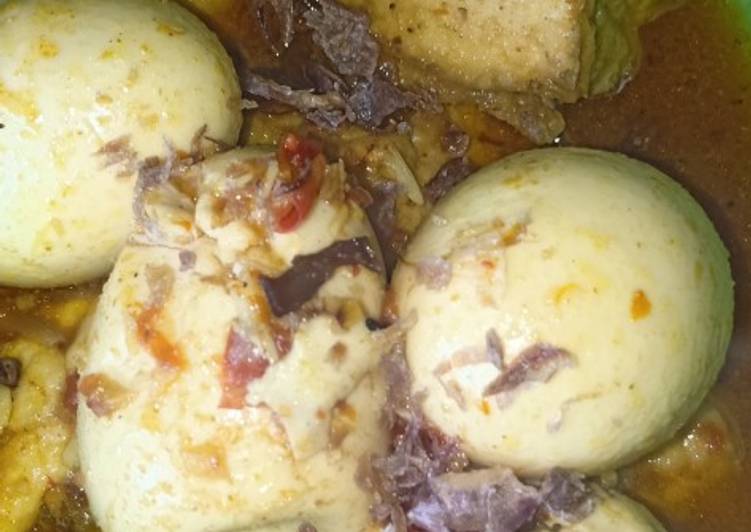 Tahu telur bumbu suka-suka