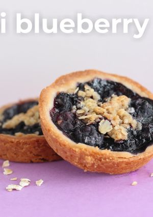 A picture of Mini Blueberry Tart [using muffin tin].