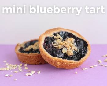 Popular Cuisine Mini Blueberry Tart using muffin tin Very Delicious