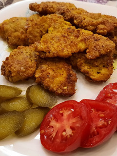 عکسی از دستور شنیسل مرغ 😋😋