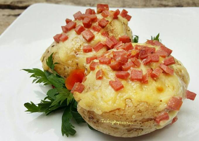 Resep Cheesy Baked Potatoes yang Lezat