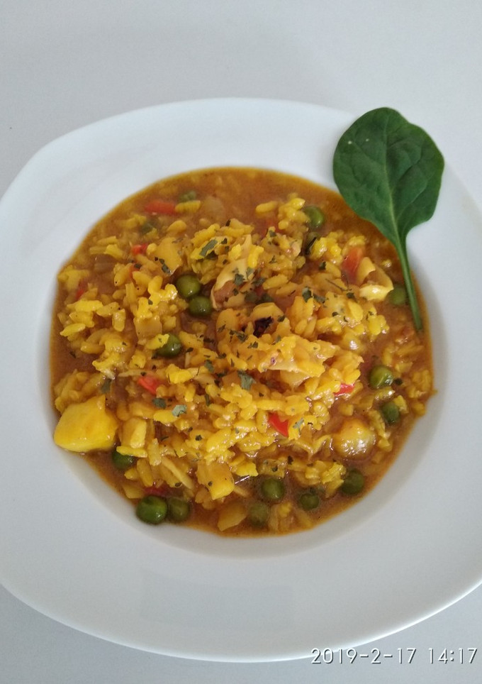 Una foto de Arroz con bacalao