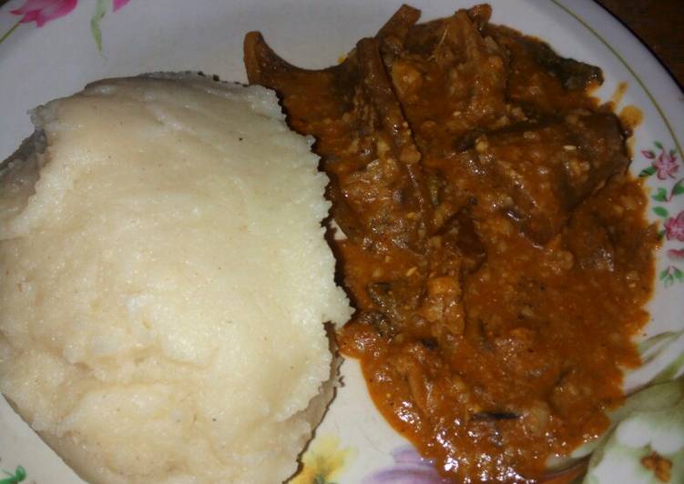 Beans soup and Semolina