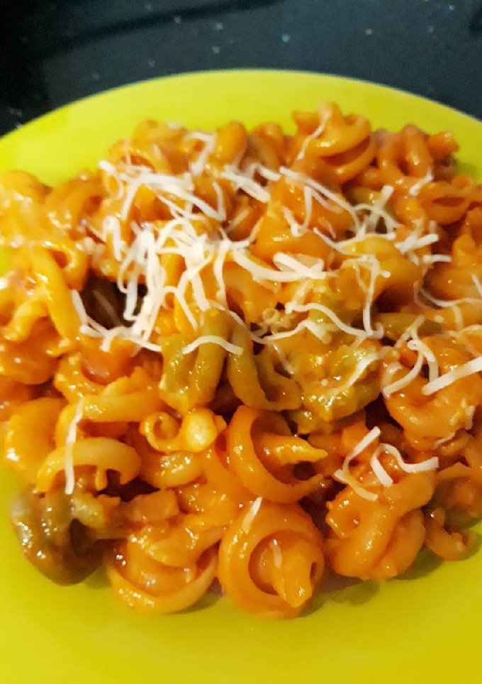 Una foto de Pasta con salsa al vino