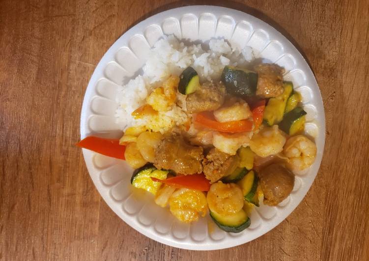 How to Prepare Any-night-of-the-week Garlic shrimp &amp; sausage skillet