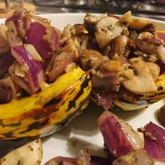 A picture of Veg Stuffed Squash.