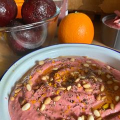 A picture of Beetroot Humous.