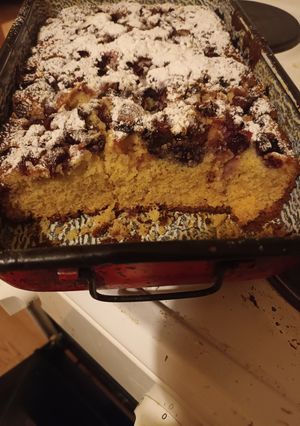 Cseresznyés kevert süti csokival recept fotója