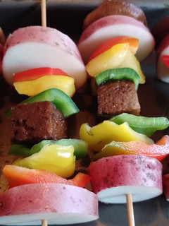 Una foto de Brochettes veganas