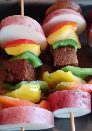 Una foto de Brochettes veganas