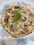 Frittata di albumi con avanzi di finocchi lessi