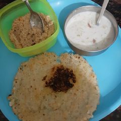 A picture of Sabudana roti.