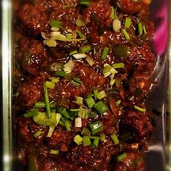 A picture of Veg. manchurian dry.