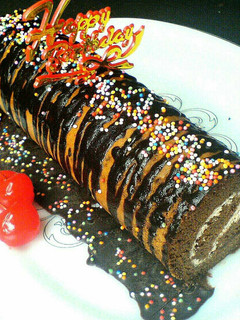Foto resep Black Forest Roll Cake