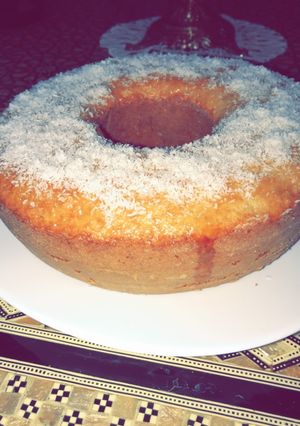 صورة لوصفة كيكة جوز الهند أو بمى يسمى كوكو 🥧😋
