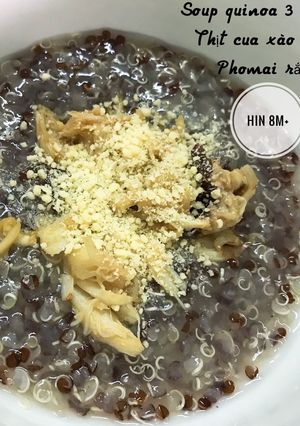 Hình của món Soup quinoa cua xào tỏi.