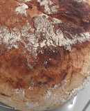 Pan de 4 harinas amasado en panificadora y horneado en pyrex