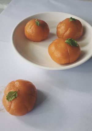 Hình của món Bánh bí đỏ nhân phomai.
