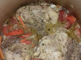 Pollo al jugo con verduras