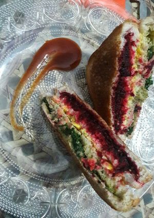 A picture of Rainbow sandwich.