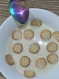 Crema de elote con galletas