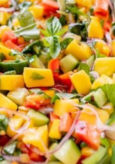 A picture of My Yummy Mango Salad.