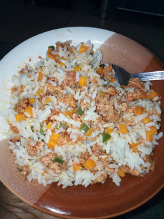 A picture of Corned Beef Fried Rice.