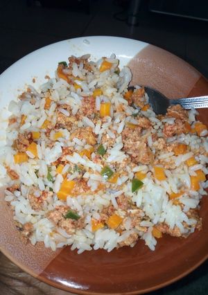A picture of Corned Beef Fried Rice.