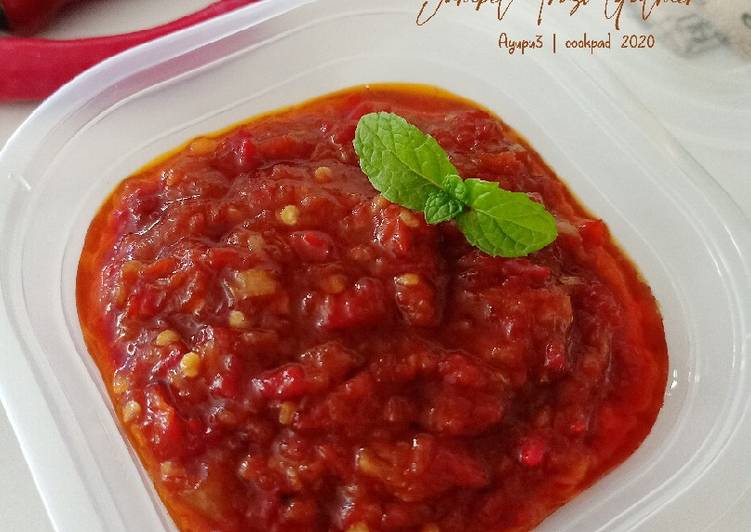 Resep ❤Sambel Trasi Gula Merah Anti Gagal