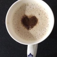 A picture of Frosty coffee with love.