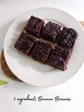 3 Ingredients Banana Brownies