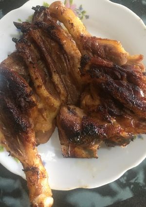 Hình của món Món cho bé, đùi vịt chiên tương.