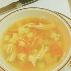 Chicken and vegetable soup A picture of Chicken and vegetable soup.