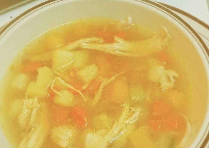 Recipe of Speedy Chicken and vegetable soup
