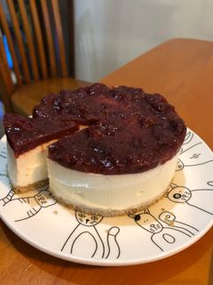免烤草莓醬乳酪蛋糕 的食譜成品照片