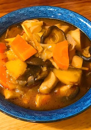 Hình của món Rau củ kho nấm (vị bò kho) chay.