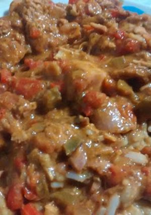 Una foto de Risotto a la marinara