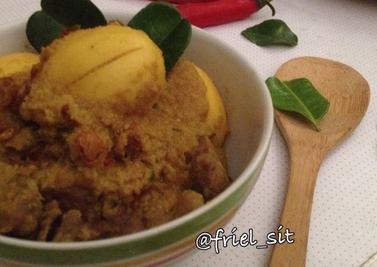 Rahasia Bikin Telur-daging masak kunyit-terasi, Enak Banget
