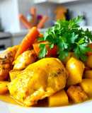 Pollo con papa y zanahoria