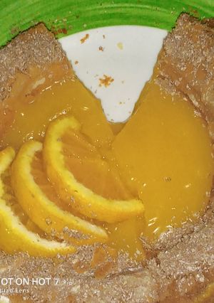 صورة لوصفة كيكة بكريمة البرتقال