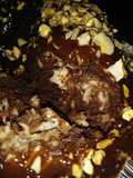 Fudgy Almond Joy Stuffed Bundt Cake