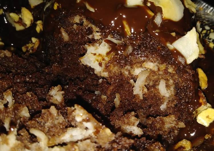 Steps to Prepare Award-winning Fudgy Almond Joy Stuffed Bundt Cake