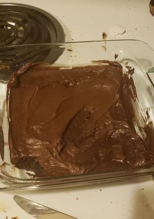 A picture of Homemade brownies.