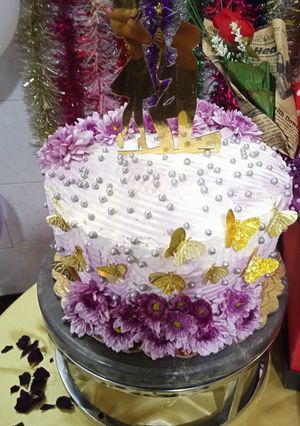 عکسی از دستور کیک اسفنجی سالگرد ازدواج خودم پز