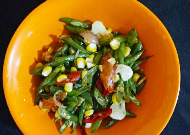 Resep Tumis Kacang Panjang plus jagung Anti Gagal