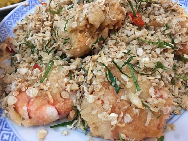 Cara Gampang Membikin Resep Udang goreng oatmeal yang  Bikin Ketagihan Anti Ribet, Menggugah Selera