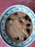 Colada de plátano con pasas